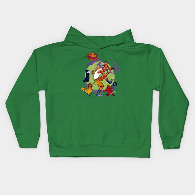 Happy halloween Kids Hoodie by Morts